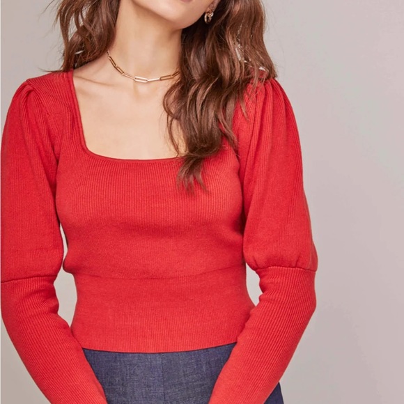 ASTR BIJOU SQUARE NECK SWEATER - Picture 2 of 6